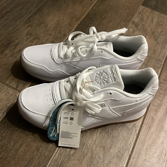 Reebok classic trainers, gym shoes, white, leather, sneakers, platform, active - Picture 2 of 4